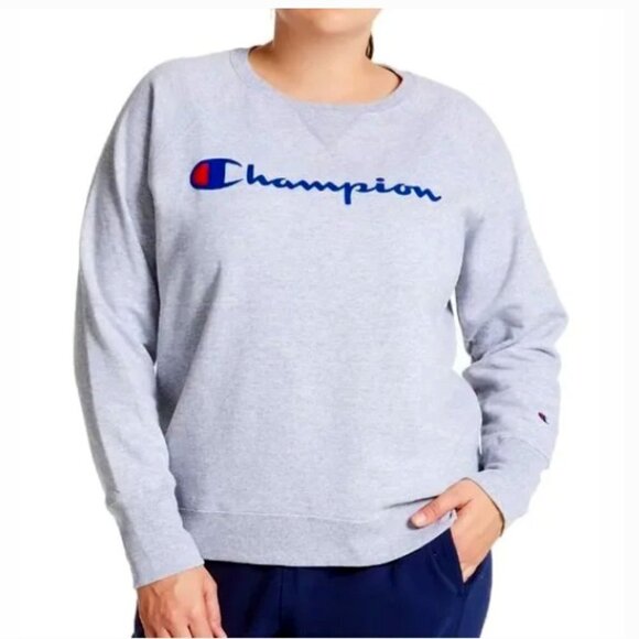 Champion Women's Plus Size Powerblend Fleece Graphic Pullover - 3X - Picture 1 of 9